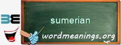 WordMeaning blackboard for sumerian
